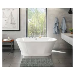 MAAX® 103903-000-002-100 Brioso 6636 2-Piece Bathtub, 66 in L x 36 in W, Center Drain, White, Domestic