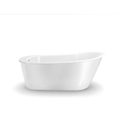 MAAX® 105797-000-002-100 Sax 2-Piece Bathtub, Oval, 60-1/8 in L x 32 in W, End Drain, White, Import