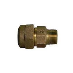 A.Y. McDonald 5182-236, 74753-3Q Octagonal Straight Coupling, 1 in Nominal, -3Q PEP McQuik Compression x MNPT End Style, Copper, Domestic