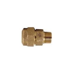 A.Y. McDonald 5182-000, 74753Q Octagonal Straight Coupling, 1 in Nominal, Q CTS McQuik Compression x MNPT End Style, Brass, Domestic