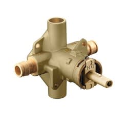 Moen® 62365 M-Pact® Rough-In Valve, 1/2 in Cold Expansion PEX Inlet x 1/2 in Cold Expansion PEX Outlet, Brass Body, Domestic