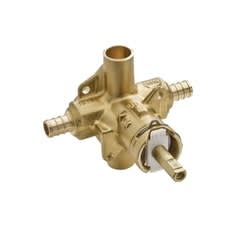 Moen® 62380 M-Pact® Rough-In Valve, 1/2 in Crimp Ring PEX Inlet x 1/2 in Crimp Ring PEX Outlet, Brass Body, Domestic
