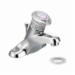 Moen® 64620 Mini-Widespread Lavatory Faucet, Chateau®, 1.5 gpm Flow Rate, 1-3/4 in H Spout, 4 in Center, Polished Chrome, 1 Handle, Pop-Up Drain, Domestic