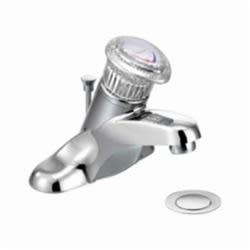 Moen® 64621 Mini-Widespread Lavatory Faucet, Chateau®, 1.5 gpm Flow Rate, 1-3/4 in H Spout, 4 in Center, Polished Chrome, 1 Handle, 50/50 Pop-Up Drain, Domestic (Rough-in valve sold separately)