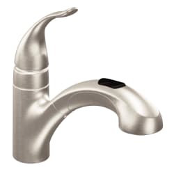 Moen® 67315SRS Kitchen Faucet, Integra®, 1.5 gpm Flow Rate, 120 deg Spout, Spot Resist® Stainless Steel, 1 Handle, 1/3 Faucet Holes, Domestic