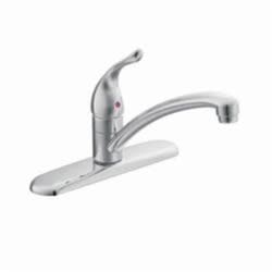 Moen® 67425 Chateau® Kitchen Faucet, 1.5 gpm Flow Rate, Fixed Spout, Polished Chrome, 1 Handles, Domestic
