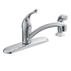 Moen® 67430 Kitchen Faucet, Chateau®, 1.5 gpm Flow Rate, 7-7/8 in Center, Fixed Spout, Polished Chrome, 1 Handle, Domestic