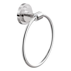 Moen® DN0786CH Towel Ring, Iso™, 6 in Ring, 2.42 in OAD x 7.22 in OAH, Aluminum, Polished Chrome, Import