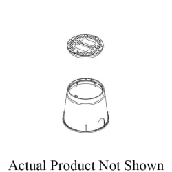 NDS® 111BCS Standard Pro Valve Box With Overlapping Green Cover, 12-7/8 in Dia 11-5/8 in H, Round Shape, Domestic