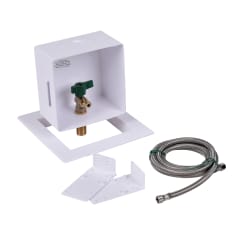 Oatey® 39145 Square Ice Maker Outlet Box, C End Style, Polystyrene, Domestic