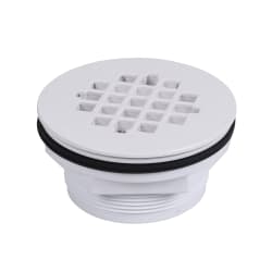 Oatey® 42075 101PNC Shower Drain With Plastic Strainer, 2 in Nominal, Push-On Connection, PVC Drain, Domestic