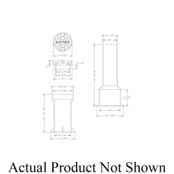 Olympic 13-5145NSET + 13-5146 930 Valve Box With Water Lid, 15 in Top, 36 in Bottom L