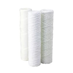 American Plumber 155186-52 String Wound Sediment Filter Cartridge, 9-7/8 in L, Polypropylene