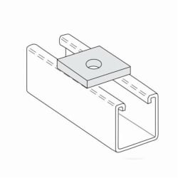 PHD S5003 EG FIG 5003 Flat Plate Square Washer, 5/8 in, 1/4 in THK, Carbon Steel