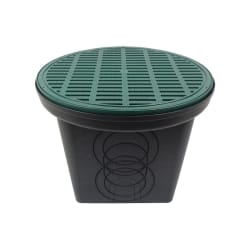 Polylok™ 3017-20 Drain Box With (8) Holes Lid and Seal, 20 in Dia x 22.45 in W x 16.1 in H, Round