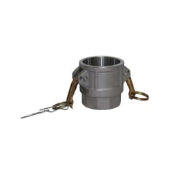 Camlock Fittings SNAPLOCK® D200-AL Type D Camlock Coupling, 2 in Nominal, Cam and Groove Female Adapter x FNPT End Style, Aluminum