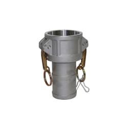 Camlock Fittings SNAPLOCK® C200-AL Type-C Camlock Coupling With Hose Tail, 2 in Nominal, Cam and Groove Female Coupler x Hose Shank End Style, Aluminum