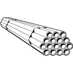 PureFlow® 35801 Model V5003.5 Straight PEX Tubing, 1-1/4 in Nominal, 20 ft L, White, Domestic