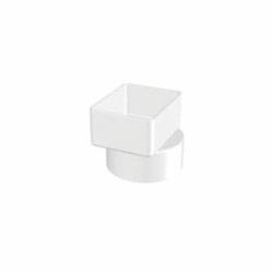 ROYAL P1926 Flush Mount Downspout Adapter, 3 x 4 x 4 in Nominal, Solvent Sewer Hub End Style, PVC, Domestic