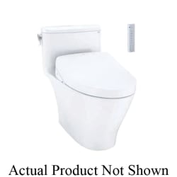 Toto® CST642CEFGAT40#01 1-Piece High-Efficiency Toilet With CEFIONTECT® Ceramic Glaze, Nexus®, Elongated Bowl, 16-1/8 in H Rim, 12 in Rough-In, 1.28 gpf, Cotton White
