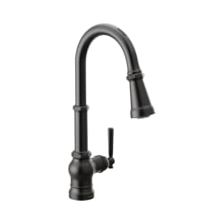 U by Moen™ S72003EVBL Paterson™ Pulldown Kitchen Faucet, 1.5 gpm Flow Rate, Matte Black, 1 Handles, 1 Faucet Holes, Function: Touchless, Import