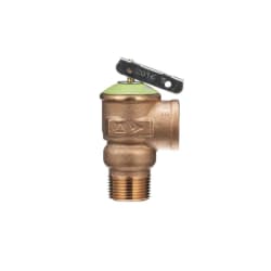 Zurn® Wilkins P1000AXL-125C Pressure Relief Valve, 3/4 in Nominal, MNPT x FNPT End Style, 125 psi Pressure, Bronze Body