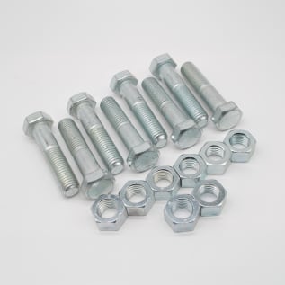 DOM 6" & 8" FLG BOLT & NUT SET ZINC CONSISTING OF 8 EA 3/4"X3-1/2" BOLT W/ HEX NUT (BOXED) LESS GASKET ** DOMESTIC **