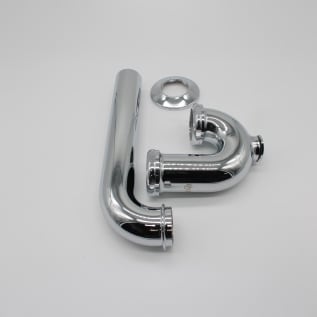 McGuire™ 8902C Classic Adjustable P-Trap With Cleanout Plug, 1-1/4 in Inlet x 1-1/2 in Outlet, Cast Brass, Domestic