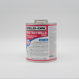 Weld-On® 750 HOTWELD™ 13751 High Strength Low VOC Medium Body Solvent Cement With Applicator Cap, 1 qt Container, Blue