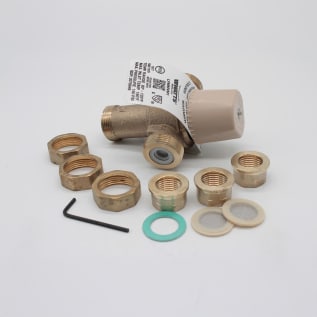 WATTS® 0559116 LFMMV Thermostatic Mixing Valve, 1/2 in Nominal, Threaded Union End Style, 150 psi Pressure, 0.5 to 20 gpm Flow, Cast Copper Silicon Alloy Body, Domestic