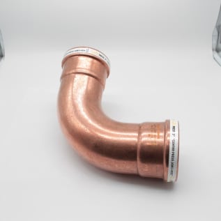 EPC ApolloPRESS® 10062067 807L Large Diameter 90 deg Long Turn Press Elbow, 3 in Nominal, C x C End Style, Copper, Domestic