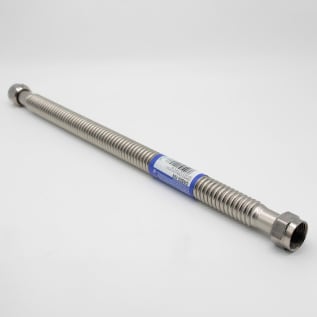 BrassCraft® SWB00-18N Water Heater Connector, 3/4 in Nominal, FNPT End Style, 18 in L, 125 psi Working, Stainless Steel, Domestic