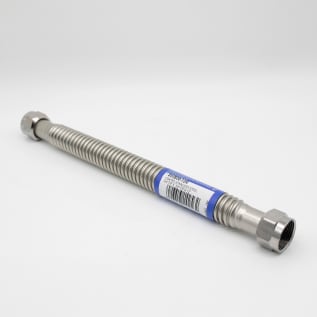 BrassCraft® SWB00-12N Water Heater Connector, 3/4 in Nominal, FNPT End Style, 12 in L, 125 psi Working, Stainless Steel, Domestic