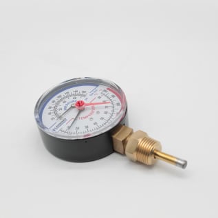 LEGEND 800-665 T-825 Bottom Mount Temperature and Pressure Gauge, 0 to 75 psi Measuring, 1/2 in MNPT Connection, +/- 3 % Accuracy, Import