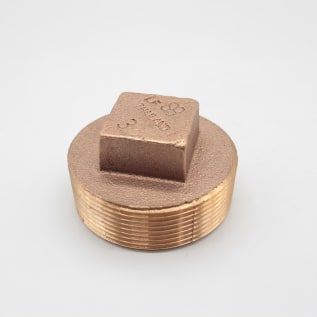 LL 3" BRS SQ HD PLUG