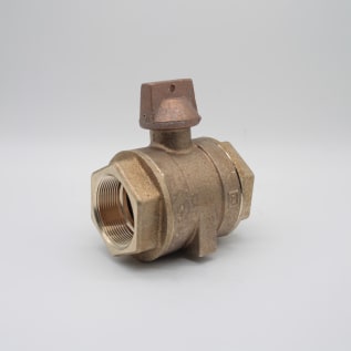 Mueller Co 300™ B-20283N 2 Ball Curb Valve, 2 in, FNPT, Brass Body, EPDM/Nitrile Softgoods