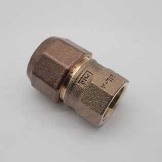 Hersey® H-15451N 1 Straight Coupling, 1 in Nominal, 110 CTS x FNPT End Style, Brass