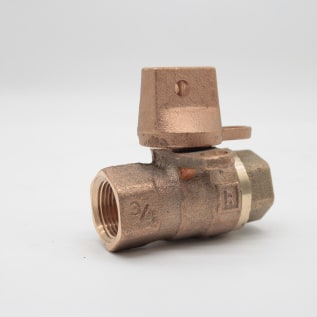 LL B20200RN 3/4" FIP X FIP L/W BALL CURB STOP MUELLER LOW LEAD