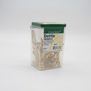 Dottie® PHFWB122 Wood Screw, #12, 2 in OAL, Flat Head, Solid Brass, Phillips® Drive, Zinc Plated