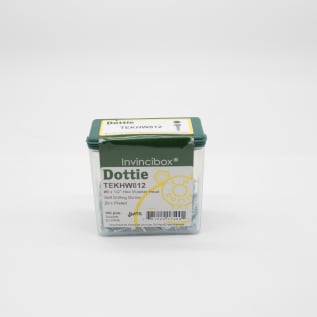 Dottie® TEKHW812 Self-Drilling Screw, #8, 1/2 in OAL, Hex Washer Head, Steel, Zinc Plated