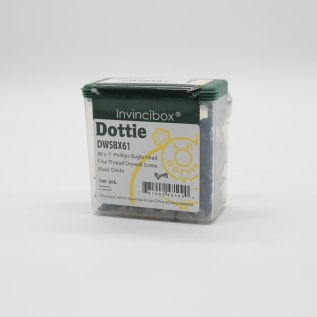 Dottie® DWSBX61 Self-Piercing Drywall Screw, #6, 1 in OAL, Bugle Head, Black Oxide, Self-Piercing Point, Phillips® Drive