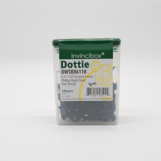 Dottie® DWSBX6118 Self-Piercing Drywall Screw, #6, 1-1/8 in OAL, Bugle Head, Black Oxide, Self-Piercing Point, Phillips® Drive