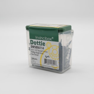 Dottie® DWSBX6114 Self-Piercing Drywall Screw, #6, 1-1/4 in OAL, Bugle Head, Black Oxide, Self-Piercing Point, Phillips® Drive