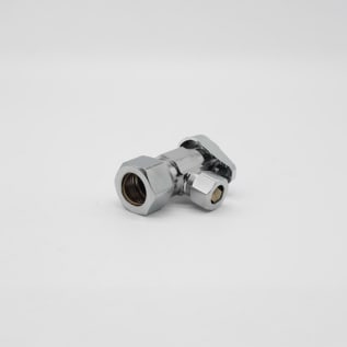 BrassCraft® G2CR19X C G2™ 1/4 Turn Angle Stop, 1/2 x 3/8 in Nominal, Compression, 125 psi, Brass Body, Polished Chrome, Domestic