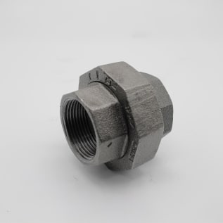 1-1/4" 150 LB BLK MI UNION WITH BRS SEAT