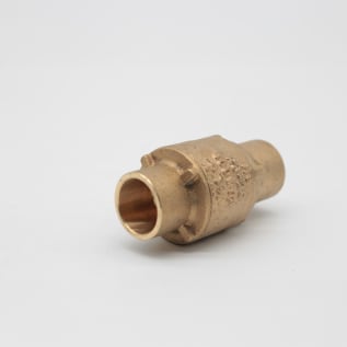 RWV® 233AB 1/2 In-Line Check Valve, 1/2 in Nominal, Solder End Style, 200 lb WOG, Forged Brass Body