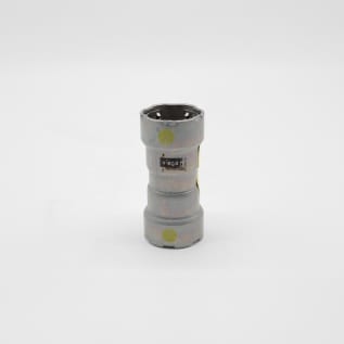 MegaPress® 25001 Pipe Coupling With Stop, 1/2 in Nominal, Press End Style, Carbon Steel, Import