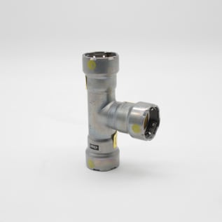 MegaPress® 25301 Pipe Tee, 1/2 in, Press, Carbon Steel, Import
