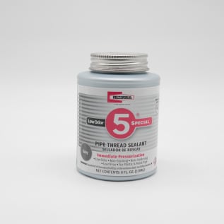 RectorSeal® No. 5® Special 26551 Low Temperature Pipe Thread Sealant, 0.5 pt Brush-In Cap Bottle, Gray
