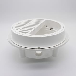 SIOUX CHIEF 864-W2PT2 2" LITTLE MAX ROUND PVC FLOOR SINK W/ HALF GRATE